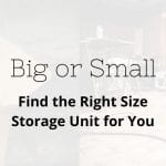 Small Storage Unit Size guide